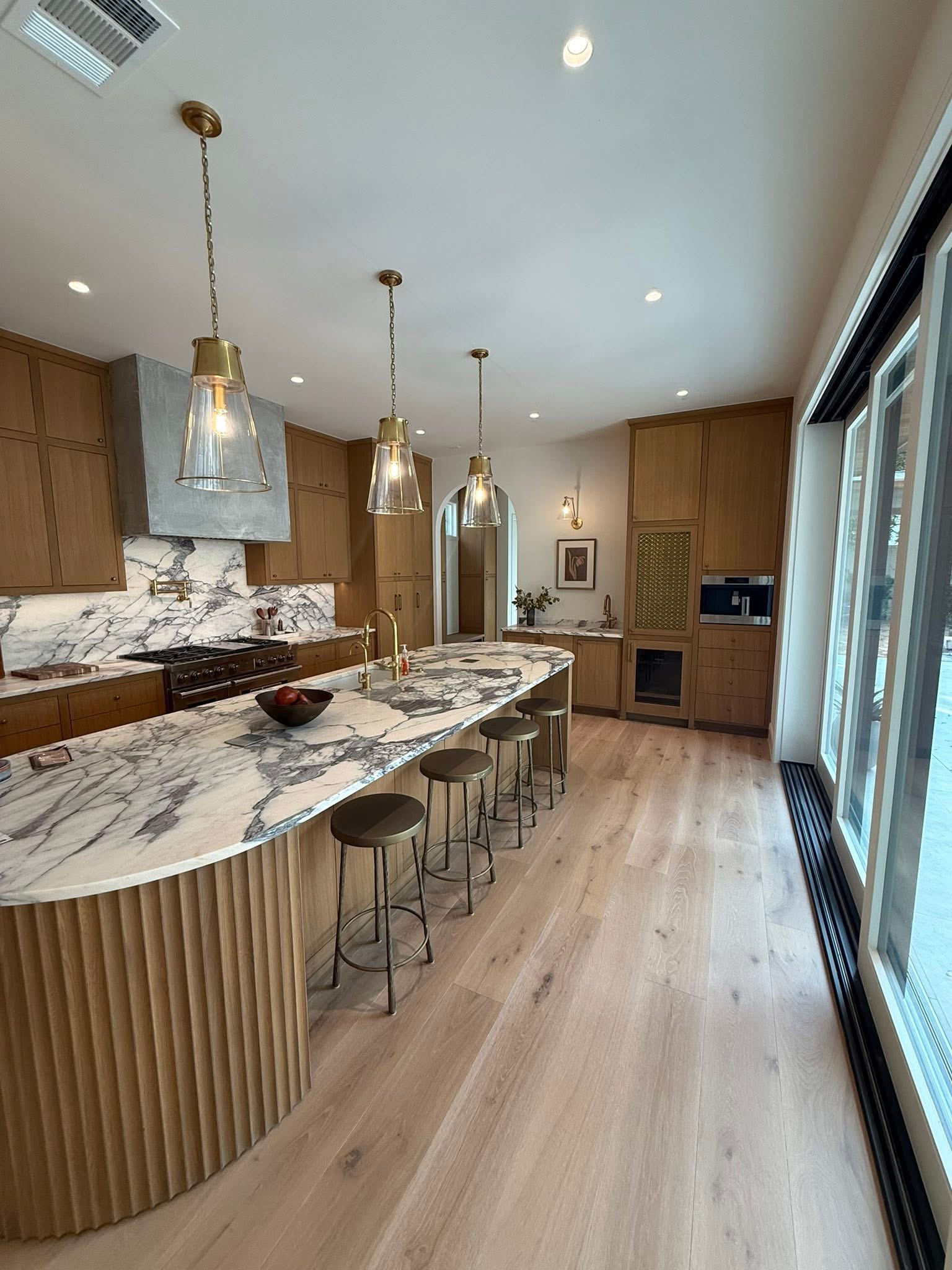 Quartz kitchen island