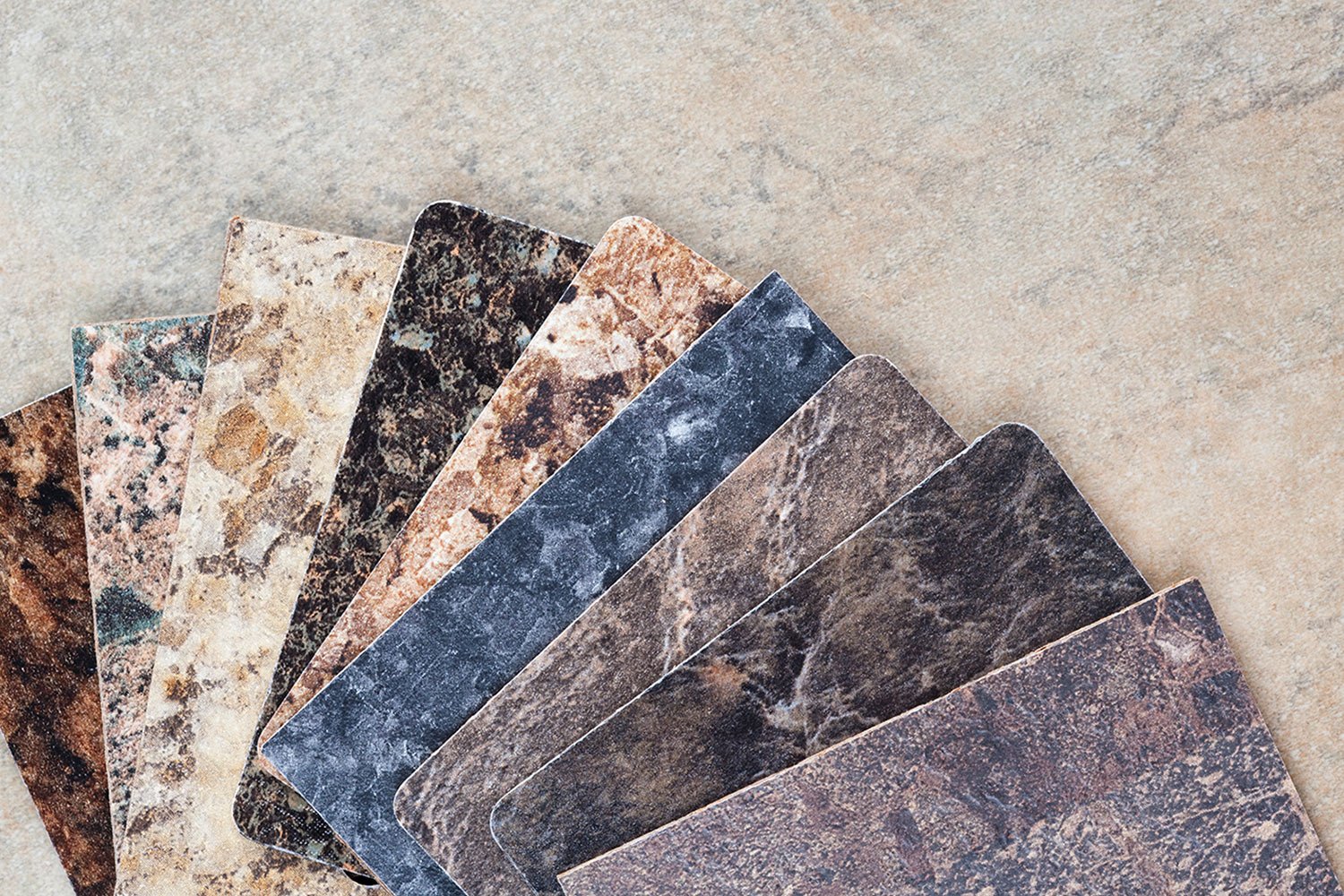 Granite color samples